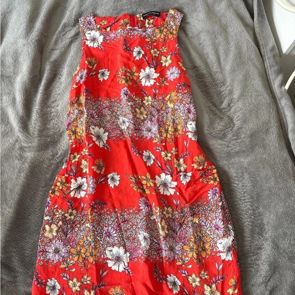 Dorothy Perkins Red and Cream Floral Fabric